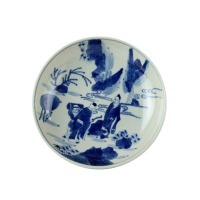 Ваза декоративная RZDC01, 21 см, фарфор, blue/white, ROOMERS FURNITURE