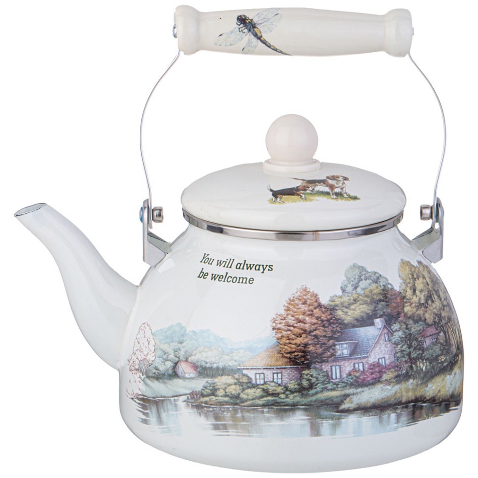 Фото Чайник agness эмалированный серия family house, 2,6 л (943-063)  - интернет-магазин МегаТерем в Москве