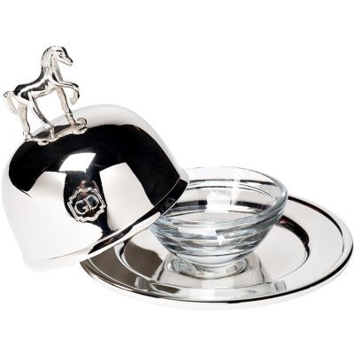 Масленка порционная "Horse" латунь цвет хром d11*6см (TT-00006311)