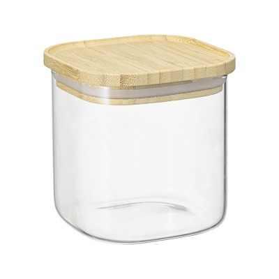 Банка для хранения квадратная glass bamboo, 800 мл (77503)