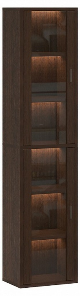 Фото Шкаф-витрина Домино СУ(ш1в2)+2ФС MER_SUsh1v2-2FS-V-venge - интернет-магазин МегаТерем в Москве