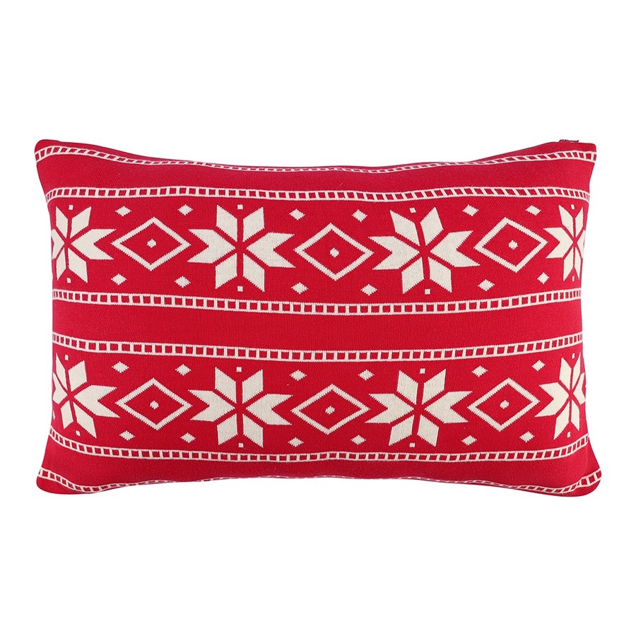 Фото Подушка вязаная с новогодним рисунком frostwork из коллекции new year essential, 40x60 см (79349) - интернет-магазин МегаТерем в Москве