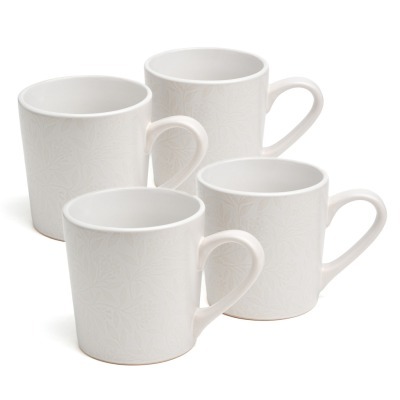 Набор кружек  bronco "choice white" 400 мл =4 шт (191-361-1) 