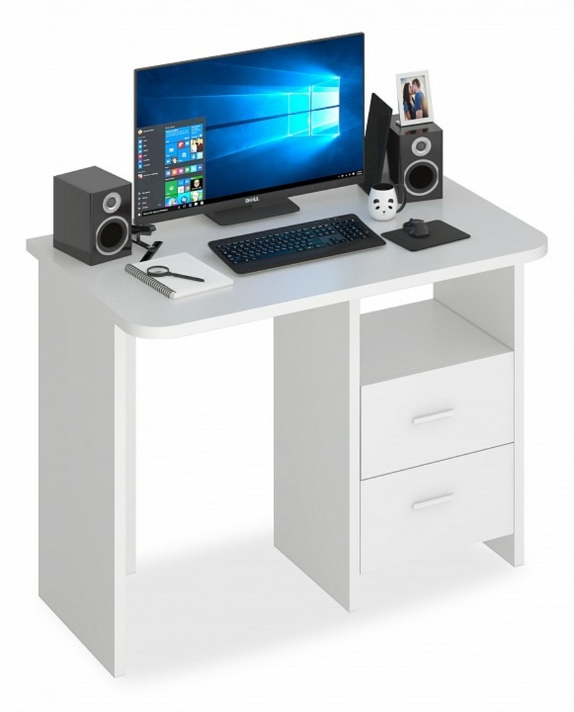 Фото Стол письменный Домино Lite СКЛ-Прям100Р MER_SKL-Pryam100R_BE - интернет-магазин МегаТерем в Москве