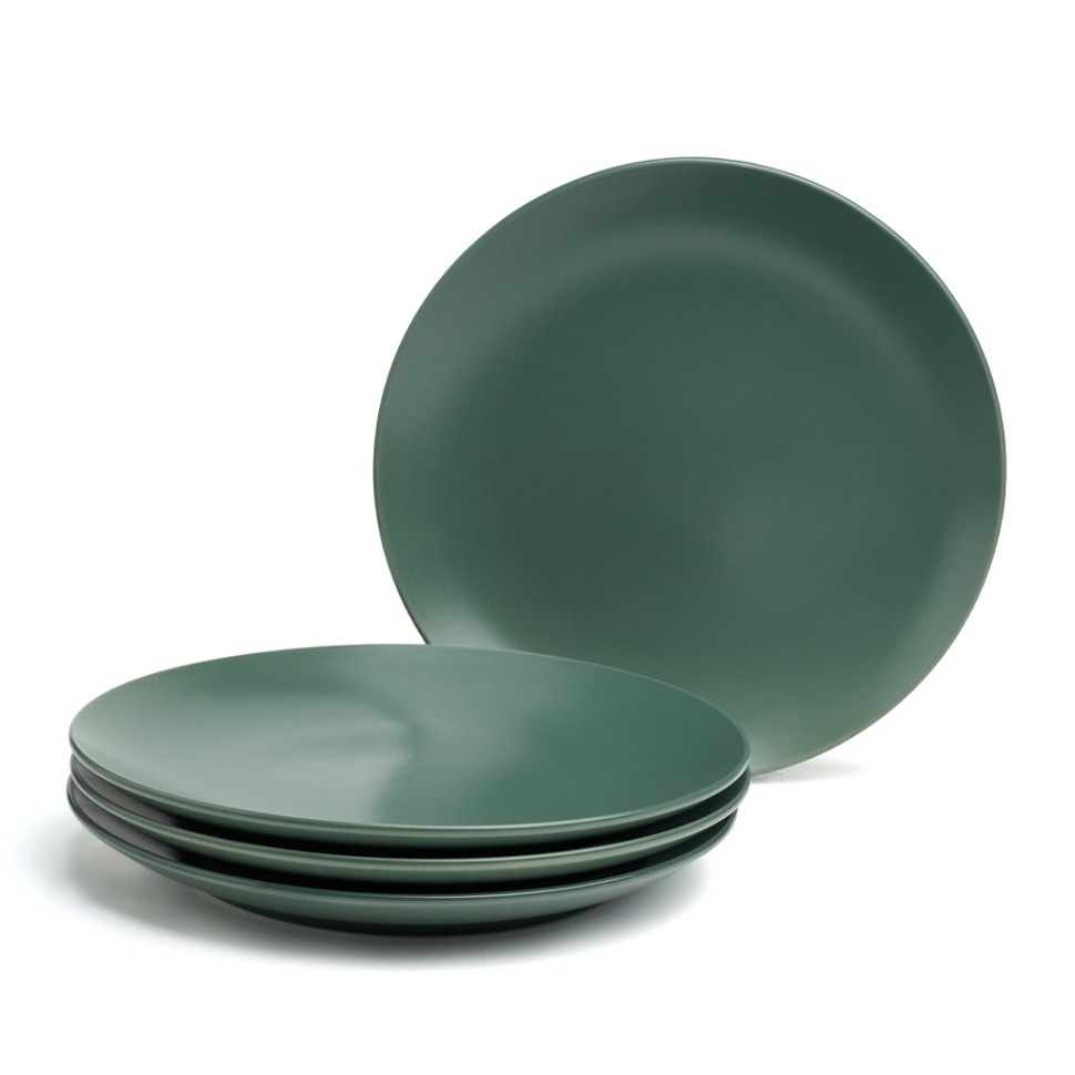 Фото Набор тарелок закусочных bronco grasses 4 шт. диаметр=19,5 см (191-344-1)  - интернет-магазин МегаТерем в Москве