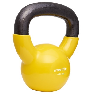Гиря виниловая STARFIT DB-401, 4 кг, желтый (2103598)