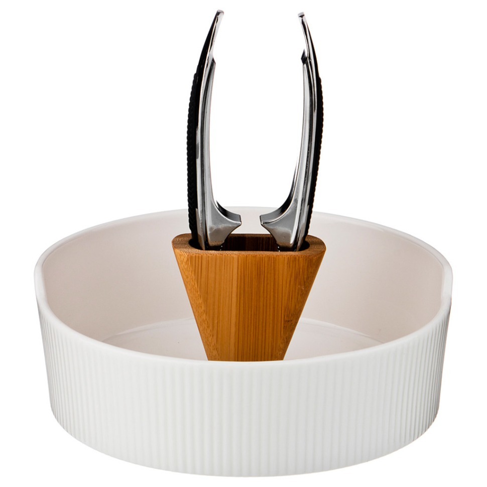 Фото Набор для колки орехов native 2пр.: блюдо + щипцы для орехов д=18,5 см. в=7 см Lefard (587-133) - интернет-магазин МегаТерем в Москве