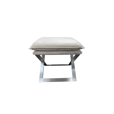 Банкетка велюр бежевый/хром...