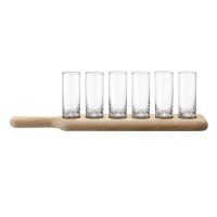 Набор стопок на деревянной подставке paddle, 40 см, 6 шт. (59761)