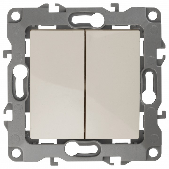 Фото Переключатель двухклавишный без рамки Эра Эра 12 12-1104-02 ER_B0014646 - интернет-магазин МегаТерем в Москве