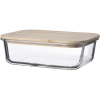 Контейнер для запекания и хранения eco store с крышкой из бамбука, 1520 мл (71116)