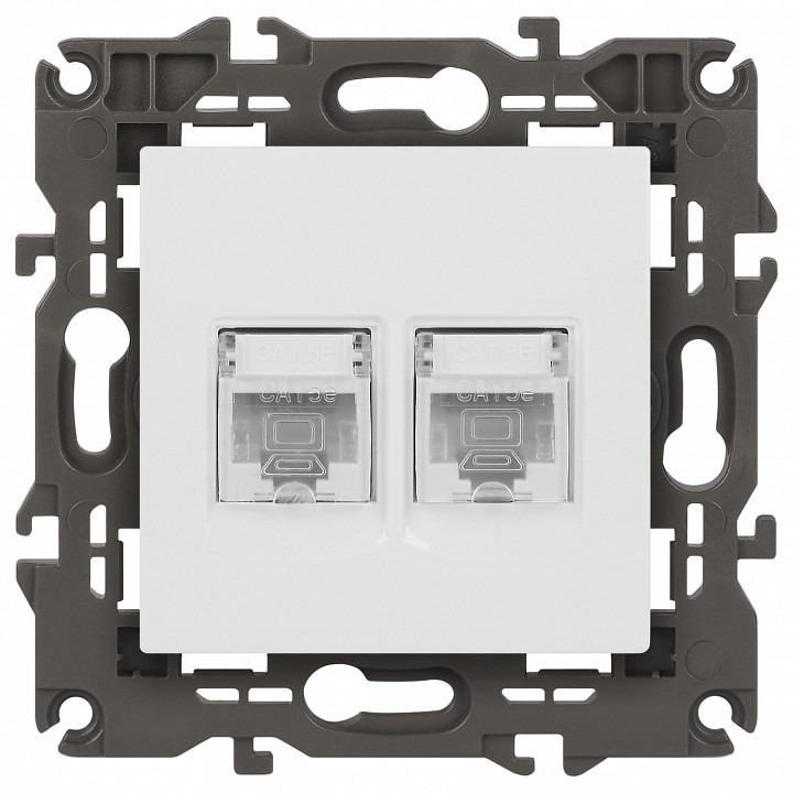 Фото Розетка Ethernet RJ-45 без рамки Эра Эра Elegance 14-3108-01 ER_B0034308 - интернет-магазин МегаТерем в Москве