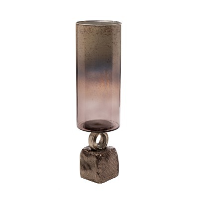 Ваза стекл. на металл. осно...