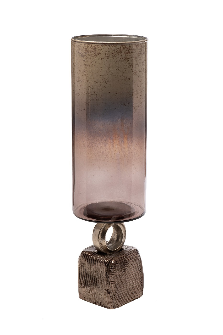 Фото Ваза стекл. на металл. основании d13*53см (TT-00011727) - интернет-магазин МегаТерем в Москве