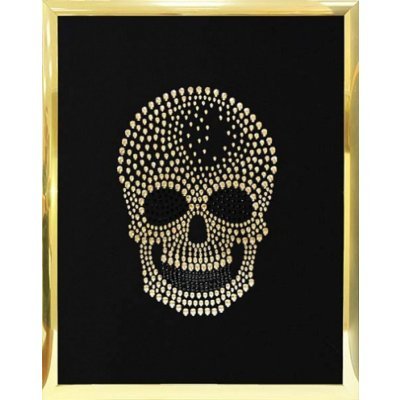 Череп золото с кристаллами ...