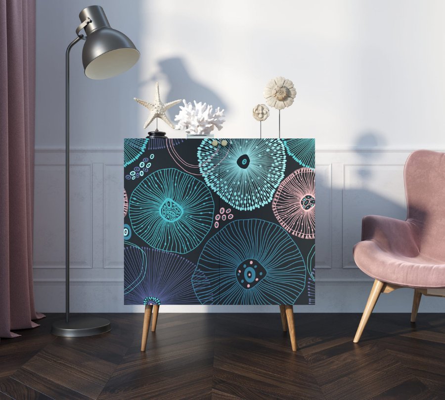 Фото Комод Berber две дверки малый 32 принт арт BB38/Print_32-ET - интернет-магазин МегаТерем в Москве