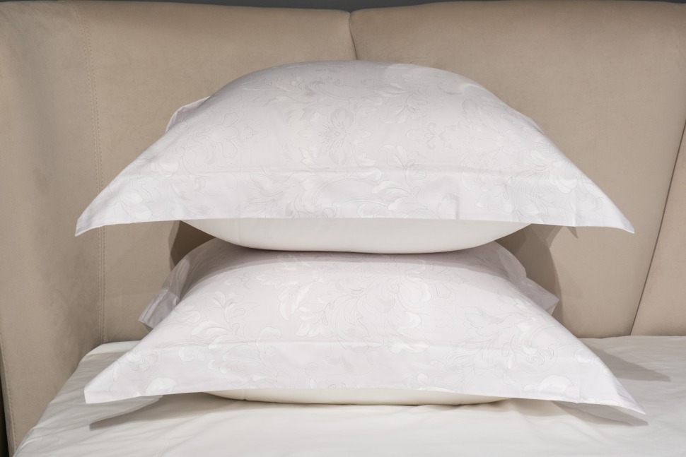 Фото Комплект наволочек Лоренцо,сатин 400TC,белый, 50*70см (2шт) (TT-00014767) - интернет-магазин МегаТерем в Москве