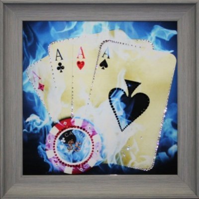 Картина Покер с кристаллами Swarovski (1247)