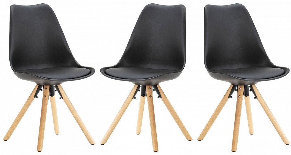 Фото Набор из 3 стульев Haven Cadence HSBI_Y857_black_3 - интернет-магазин МегаТерем в Москве