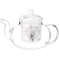 Чайник стеклянный с фарфоровым ситом lefard dandelion  650 мл (87-293) 