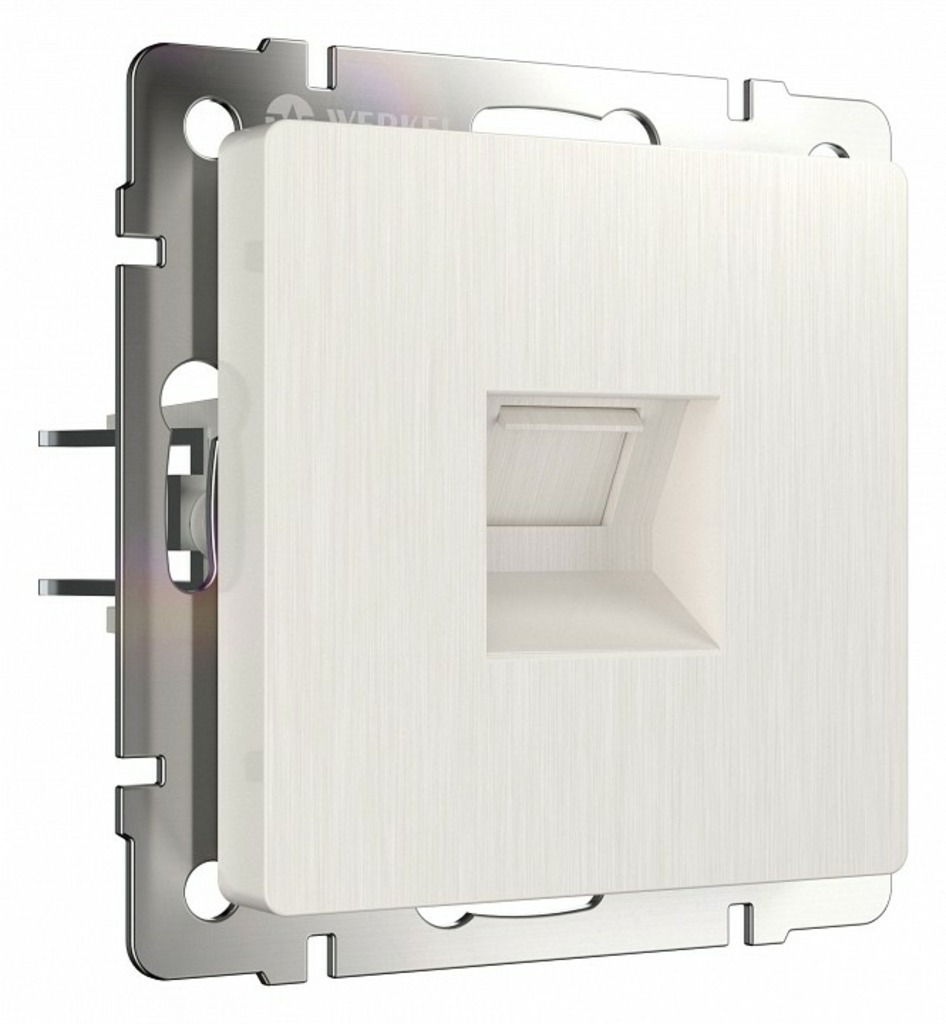Фото Розетка Ethernet RJ-45 без рамки Werkel перламутровый рифленый W1181013 WRK_a051190 - интернет-магазин МегаТерем в Москве