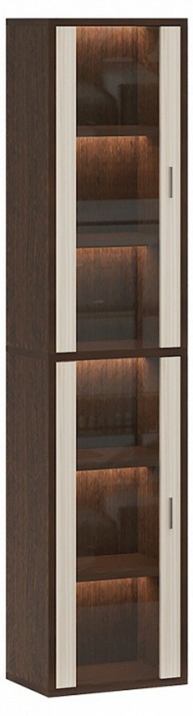 Фото Шкаф-витрина Домино СУ(ш1в2)+2ФС MER_SUsh1v2-2FS-VK-venge-karamel - интернет-магазин МегаТерем в Москве