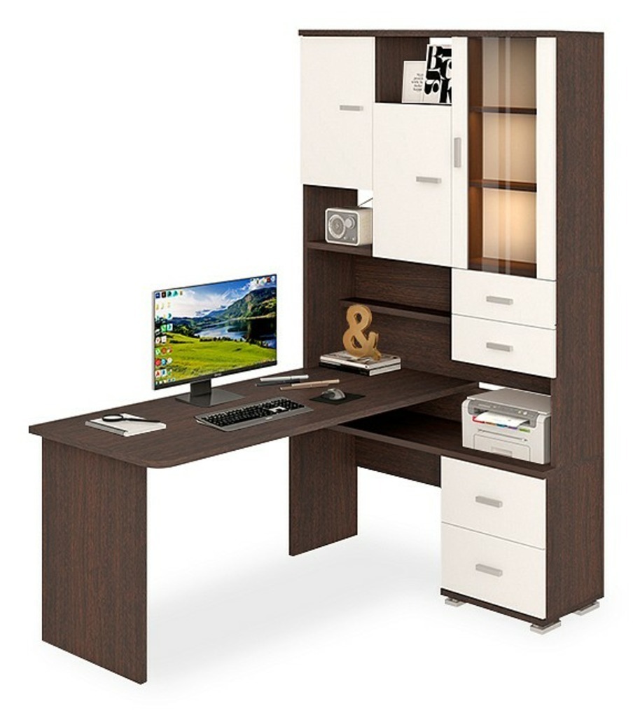 Фото Стол компьютерный Домино СР-620/160 MER_SR-620-160_VBEV-PRAV - интернет-магазин МегаТерем в Москве