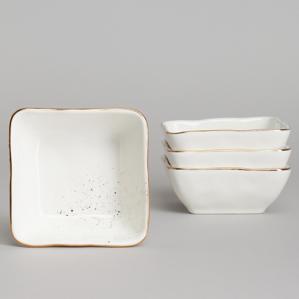 Фото Набор розеток bronco gold 4 шт. 10*4 см 150 мл (263-1362)  - интернет-магазин МегаТерем в Москве