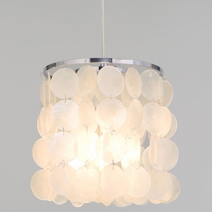 Фото Подвесной светильник Eurosvet Sandra 60185/1 хром/перламутр EV_a069247 - интернет-магазин МегаТерем в Москве