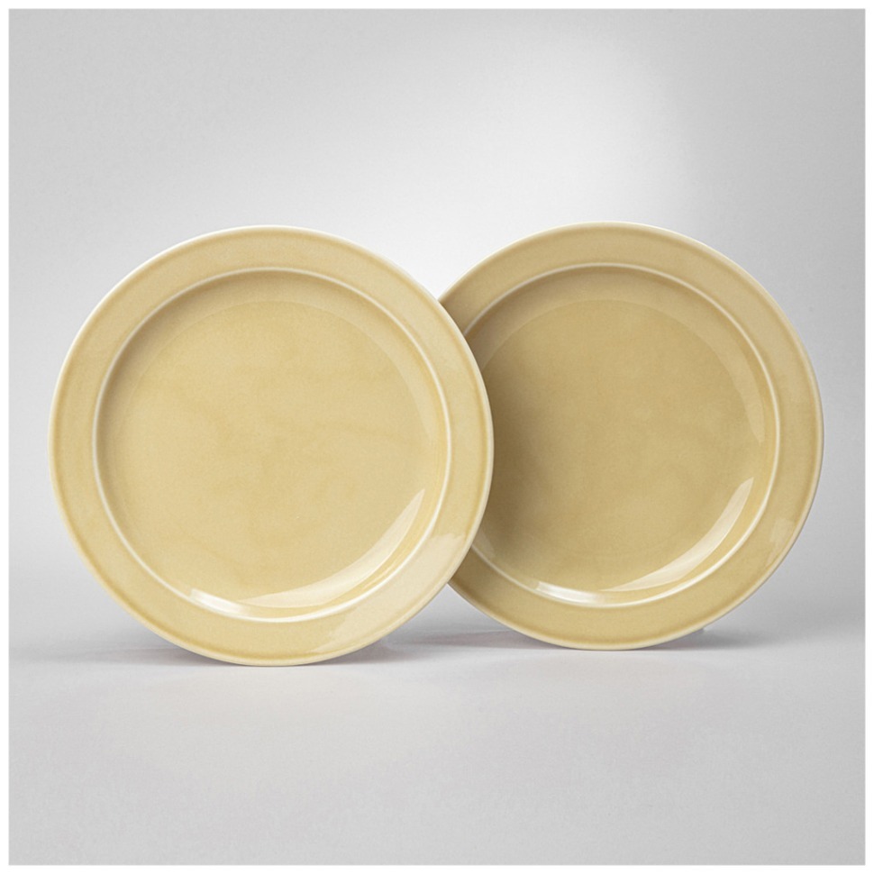 Фото Набор тарелок обеденных lefard tint 24 см (желтый) 2 шт. (48-959-1)  - интернет-магазин МегаТерем в Москве