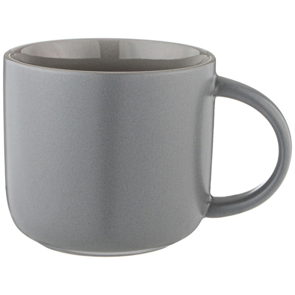 Фото Кружка bronco velour 440 мл темно-серая (407-149)  - интернет-магазин МегаТерем в Москве