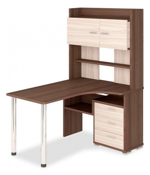 Фото Стол компьютерный Домино СР-133-150 ШК-Ч-ПРАВ MER_SR-133-150_SHK-CH-PRAV - интернет-магазин МегаТерем в Москве