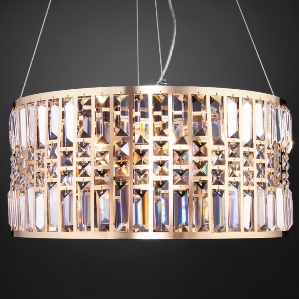 Фото Подвесной светильник Eurosvet Lory 10125/5 золото/прозрачный хрусталь Strotskis Smart EV_a054444 - интернет-магазин МегаТерем в Москве