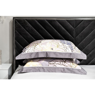 Комплект наволочек сатин принт Пионы серый  50*70(2шт) (TT-00013370)