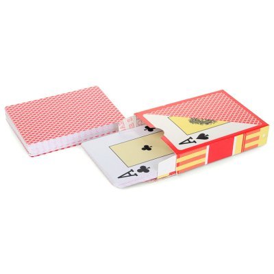 Карты для покера "Texas Holdem" 100% пластик, красная рубашка (31815)