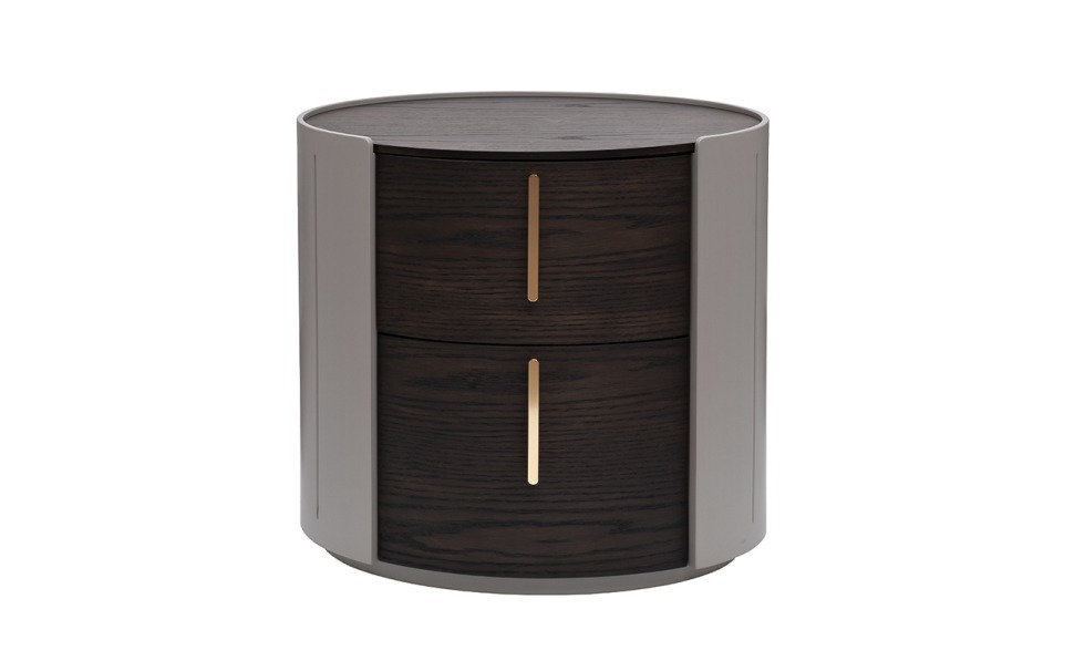 Фото Тумбочка 2 ящика темный шпон 59*43*55см (TT-00012681) - интернет-магазин МегаТерем в Москве