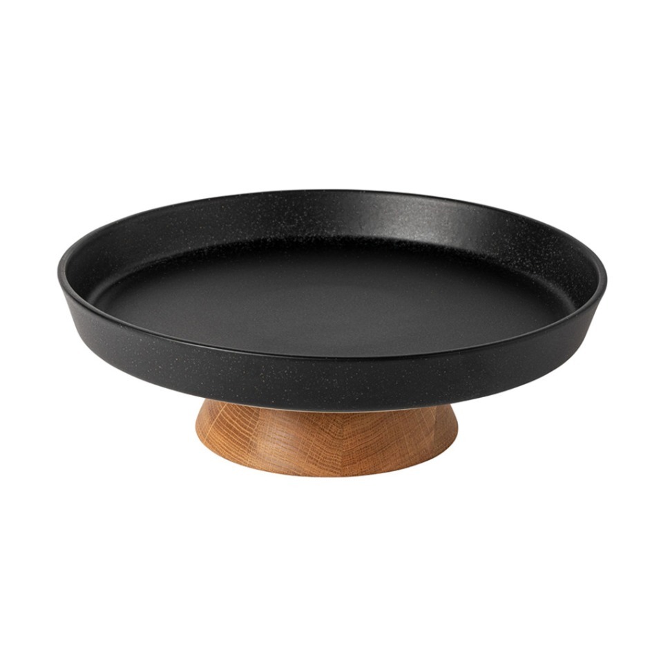 Фото Блюдо QUP322-CSB, 32,5 см, керамика/дерево, BLACK/BEIGE, Costa Nova - интернет-магазин МегаТерем в Москве