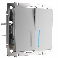 Выключатель двухклавишный с подсветкой без рамки Werkel  W1120106 WRK_a050883