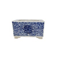 Кашпо RZKS09, фарфор, blue/white, ROOMERS FURNITURE