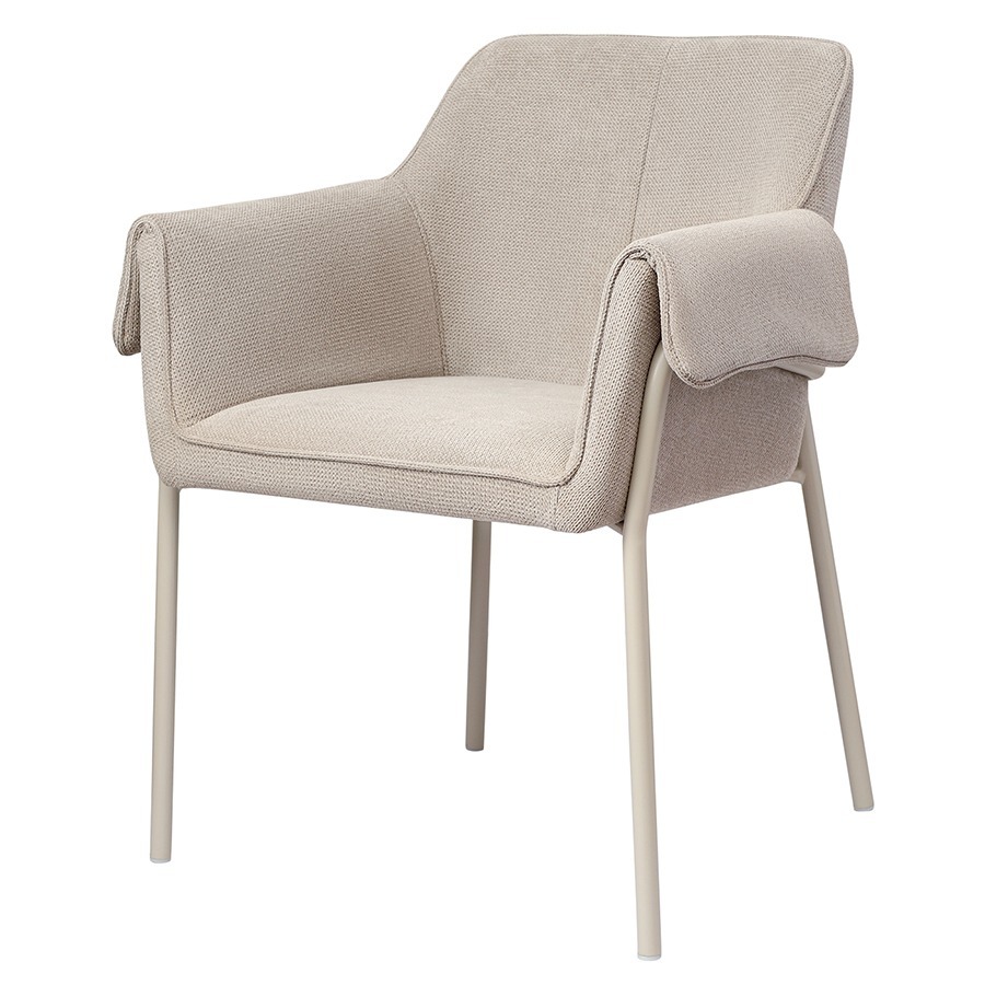 Фото Стул aline, шенилл, серо-бежевый/бежевый (79030) - интернет-магазин МегаТерем в Москве