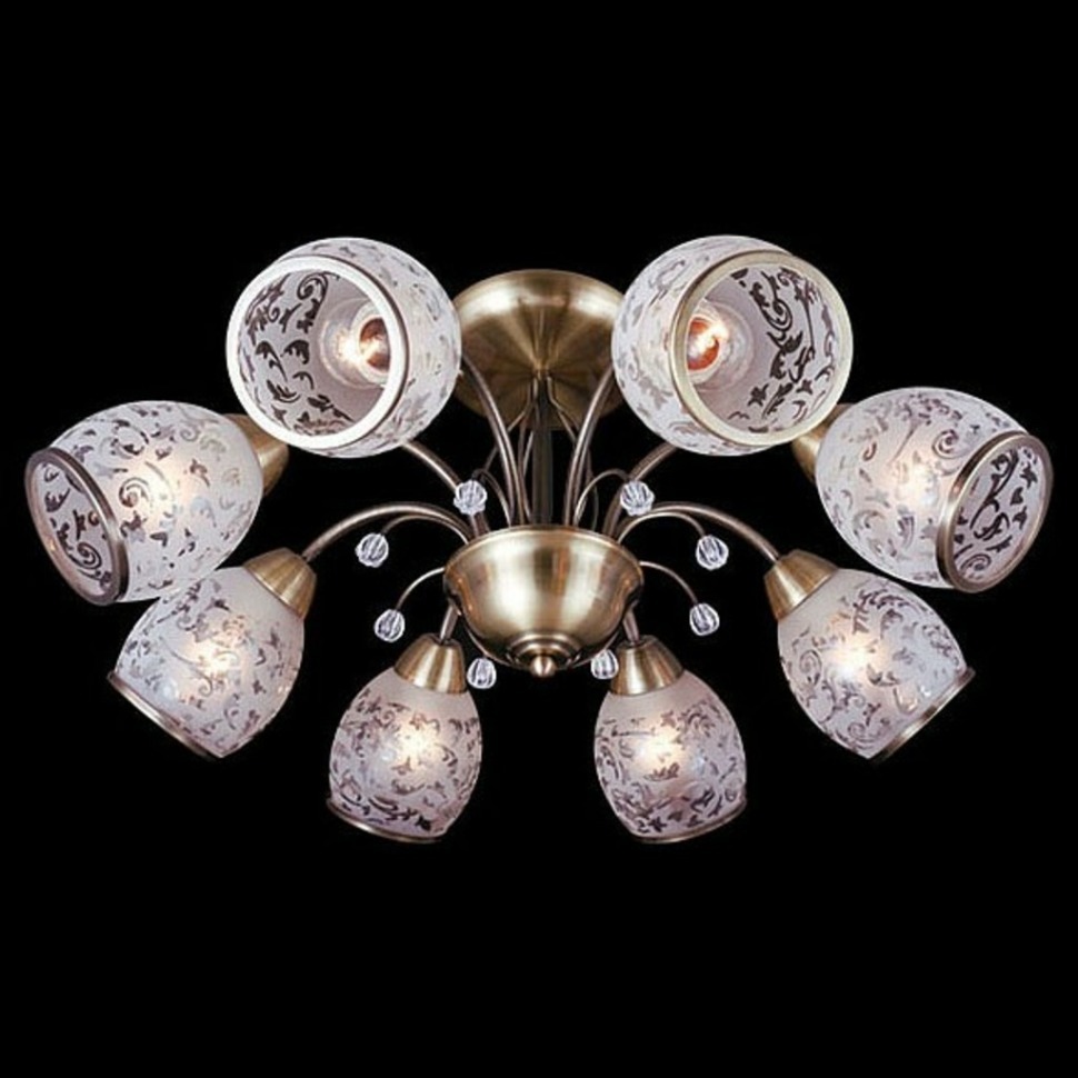 Фото Люстра на штанге Eurosvet Gabriella 30026/8 античная бронза EV_73713 - интернет-магазин МегаТерем в Москве