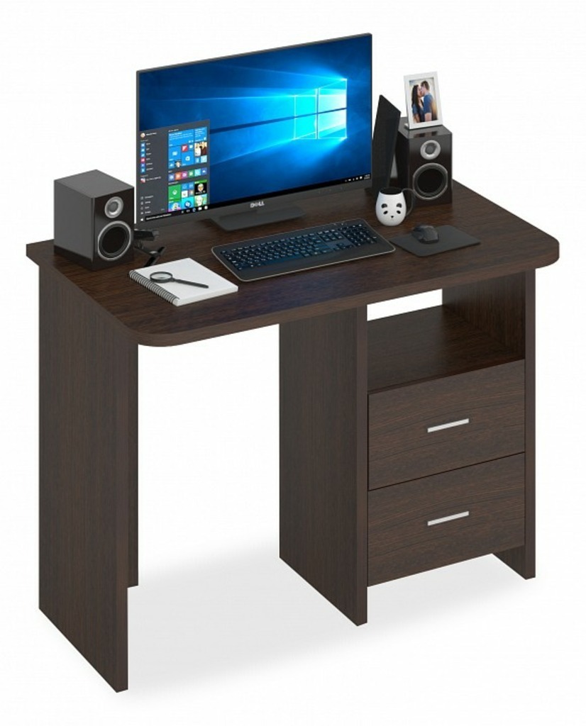 Фото Стол письменный Домино Lite СКЛ-Прям100Р MER_SKL-Pryam100R_V - интернет-магазин МегаТерем в Москве