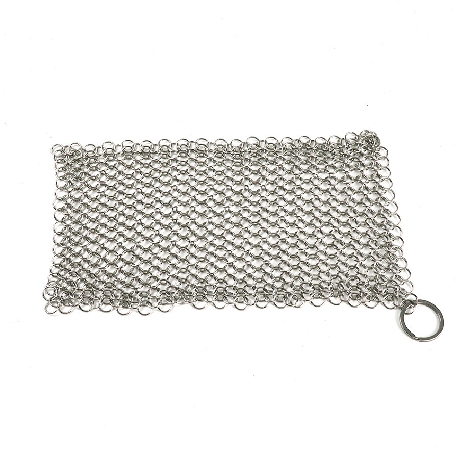 Фото Губка кольчужная для чистки чугуна и нержавеющей стали, 20х15 см (77849) - интернет-магазин МегаТерем в Москве