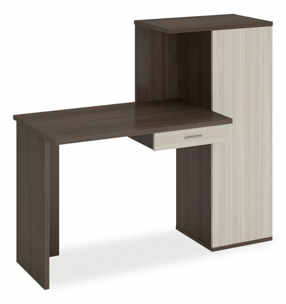 Фото Стол письменный Домино Lite СКЛ-ПРЯМ100+ШК MER_SKL-PRYAM100-SHK-SHK-CH - интернет-магазин МегаТерем в Москве