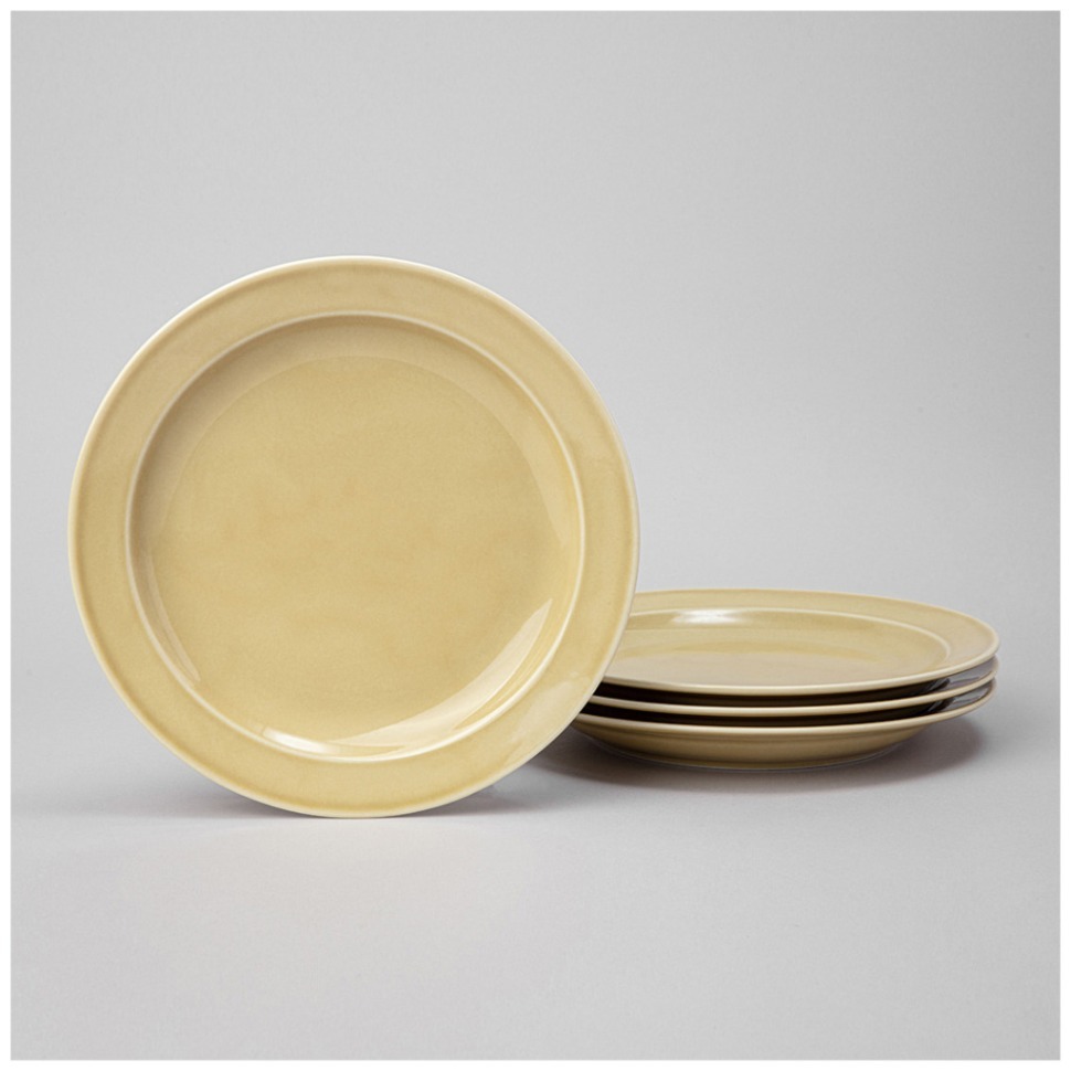 Фото Набор тарелок обеденных lefard tint 24 см (желтый) 4 шт. (48-959-2)  - интернет-магазин МегаТерем в Москве