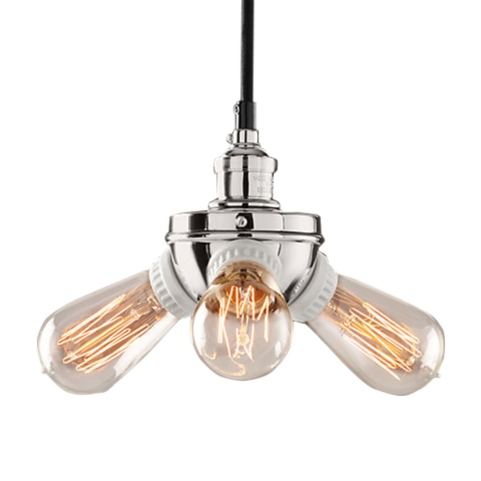 Фото Светильник Делюкс Трипл DTL9119, металл, chrom finish, RESTORATION HARDWARE - интернет-магазин МегаТерем в Москве