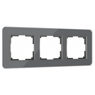 Рамка на 3 поста Werkel Elite (графит, стекло) W0032440 WRK_a057880