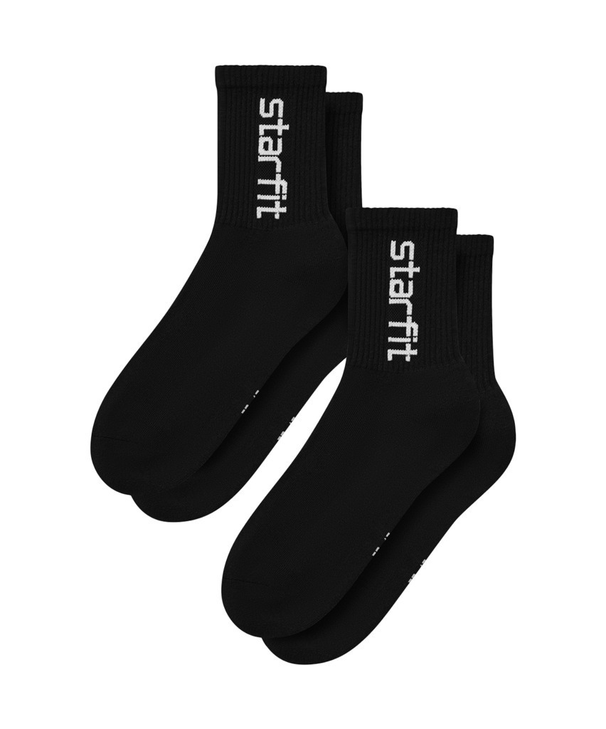 Фото Носки спортивные STARFIT Crew, черный, р. 39-42, 2 пары (2126342) - интернет-магазин МегаТерем в Москве