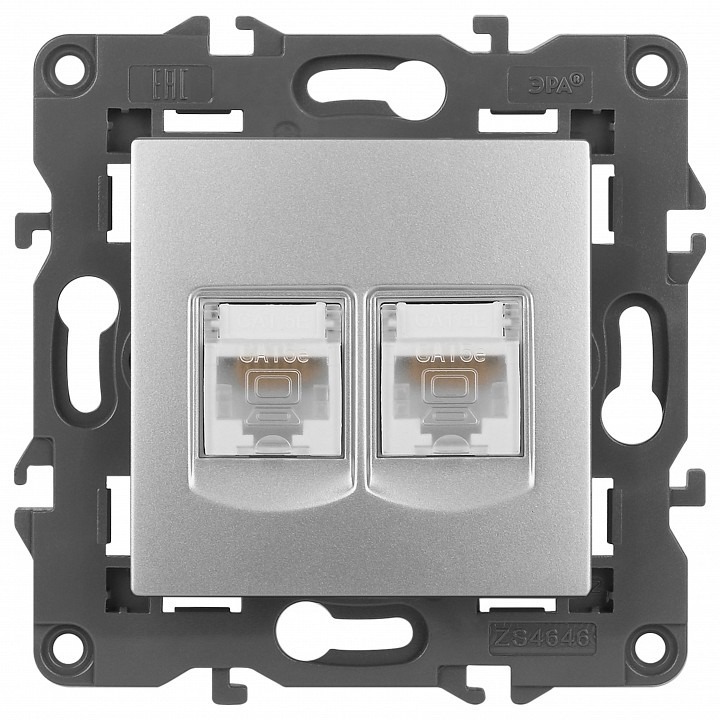 Фото Розетка Ethernet RJ-45 без рамки Эра Эра Elegance 14-3108-03 ER_B0034310 - интернет-магазин МегаТерем в Москве