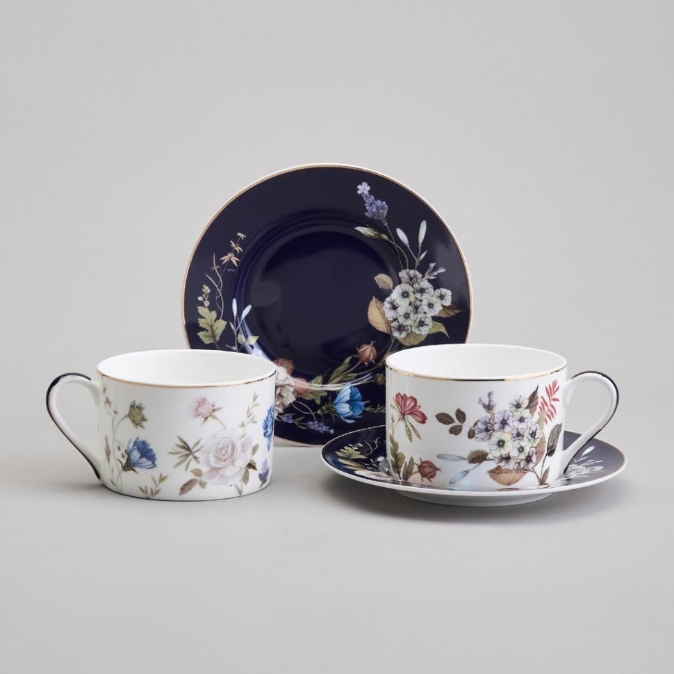 Фото Чайный набор lefard belle на 2 пер. 4 пр. 190 мл (86-2552-1)  - интернет-магазин МегаТерем в Москве